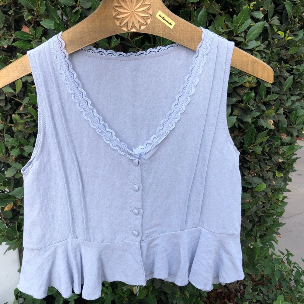 Baby blue crop top